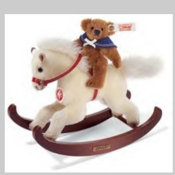 BNIB Steiff Teddy Bear on Rocking Horse 2007 Limited Edition papers & box 037337 - Picture 2 of 15